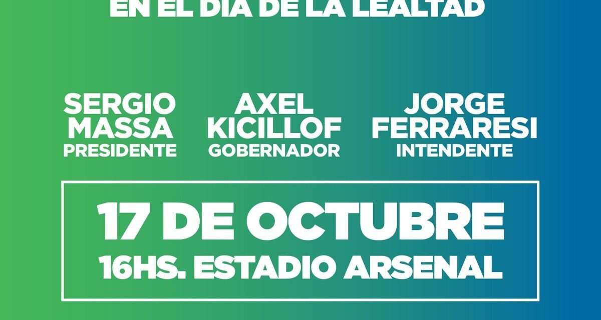 Hoy, Día de la Lealtad, Massa cierra su campaña en Avellaneda con Kicillof y Ferraresi