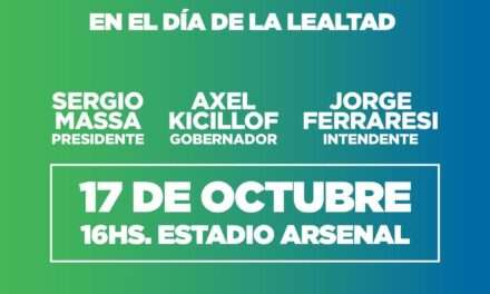 Hoy, Día de la Lealtad, Massa cierra su campaña en Avellaneda con Kicillof y Ferraresi