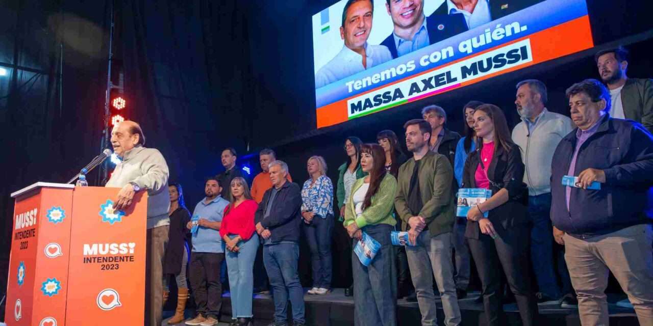 Mussi haciendo historia en Berazategui: "Soy el pasado, el presente y después del 22 de octubre, voy a ser el futuro"