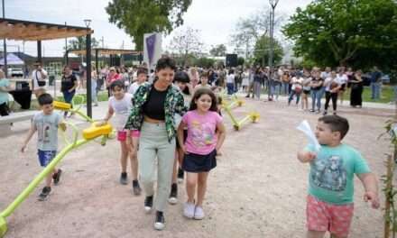 Mayra Mendoza inauguró otro paseo público, la Plaza Primavera en el Barrio Lynch de Bernal Oeste