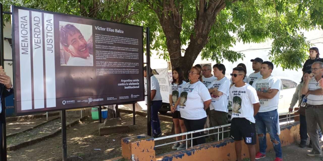 A 20 años del asesinato de Víctor Balza, señalizaron la Comisaría Segunda de Bernal