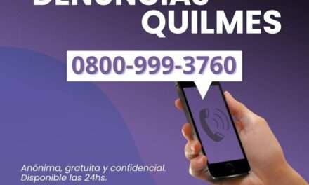 Quilmes: El Municipio lanzó un nuevo 0800 gratuito y confidencial para denuncias
