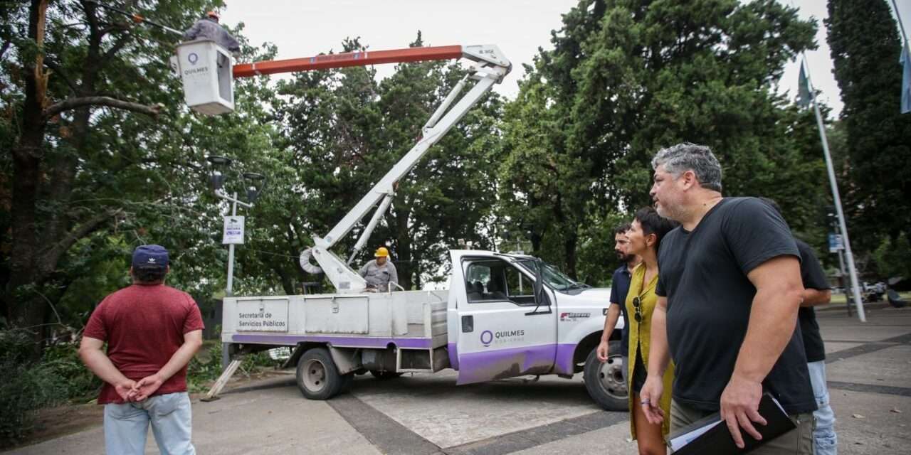 Mayra Mendoza supervisó un operativo integral de limpieza en Bernal