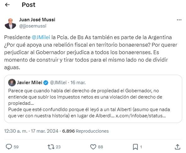 Mussi bancó fuerte a Kicillof