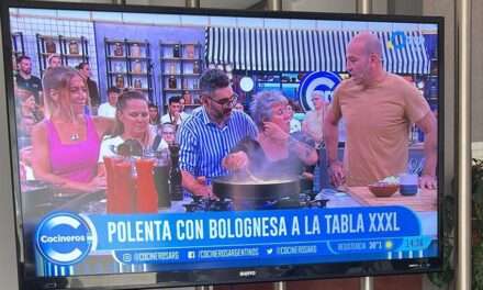 Martiniano cocinó polenta en la TV Pública