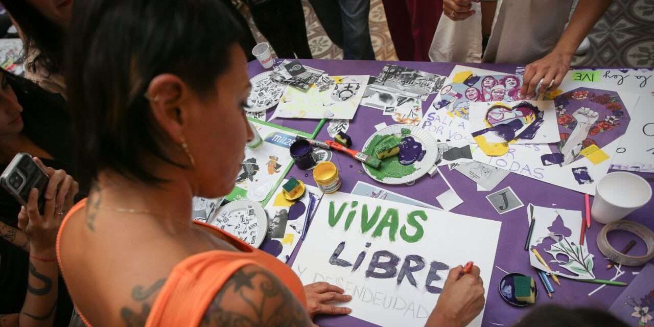 Mayra en la Jornada de QuilmESI en el marco del 8M, Día de la Mujer