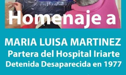 Homenaje a María Luisa Martínez en el Suteba Quilmes
