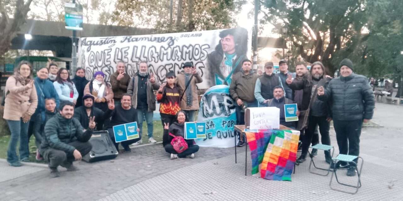 La Mesa de Organizaciones Populares de Quilmes juntan firmas contra el DNU