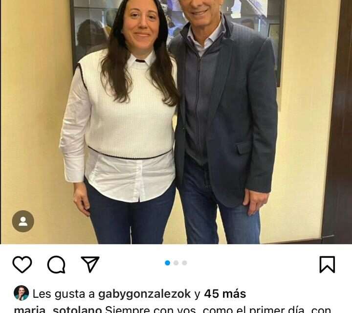 Maru Sotolano, y la imagen con Mauricio Macri que no pasó desapercibida