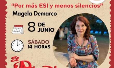 La escritora infantil, Magela Demarco, brinda el taller "Por más ESI y menos silencios" en 'El Aleph' de Berazategui