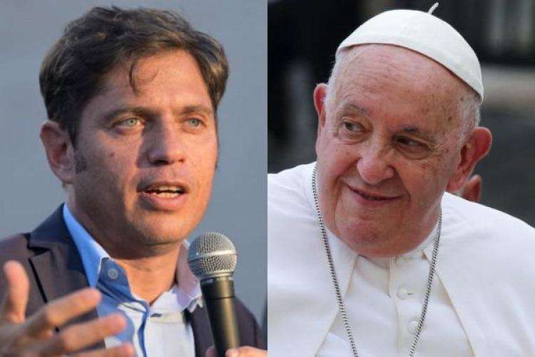Kicillof y el Papa en el Vaticano