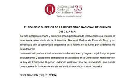 La Universidad de Quilmes rechazó a la intervención de su par de las Madres