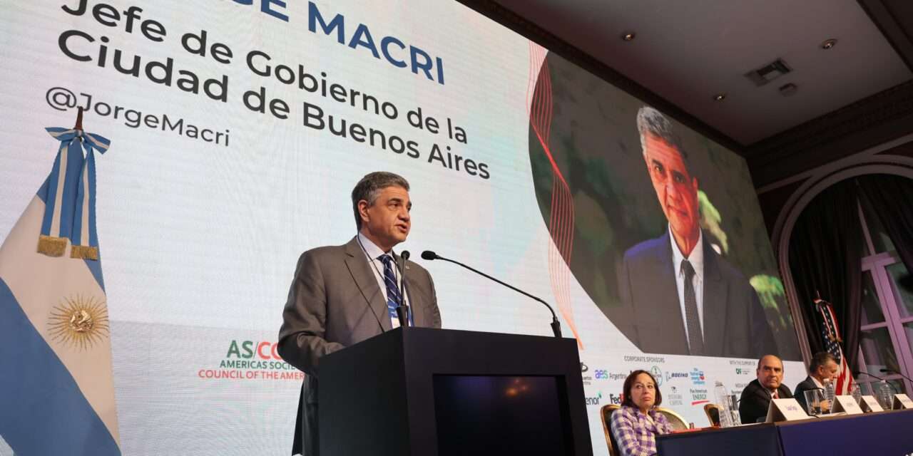 Jorge Macri en el Council of the Americas: "Estamos dando discusiones incómodas y batallas para tener una ciudad más ordenada, segura y pujante"