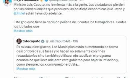 Mayra cruzó en redes a Caputo por las Tasas a los Hipermercados: "No mienta más, son sus políticas económicas las que van en contra de la gente"