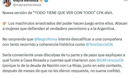 Mayra le mete condimento a la interna peronista: “Nueva versión de “TODO TIENE QUE VER CON TODO” CFK dixit.”