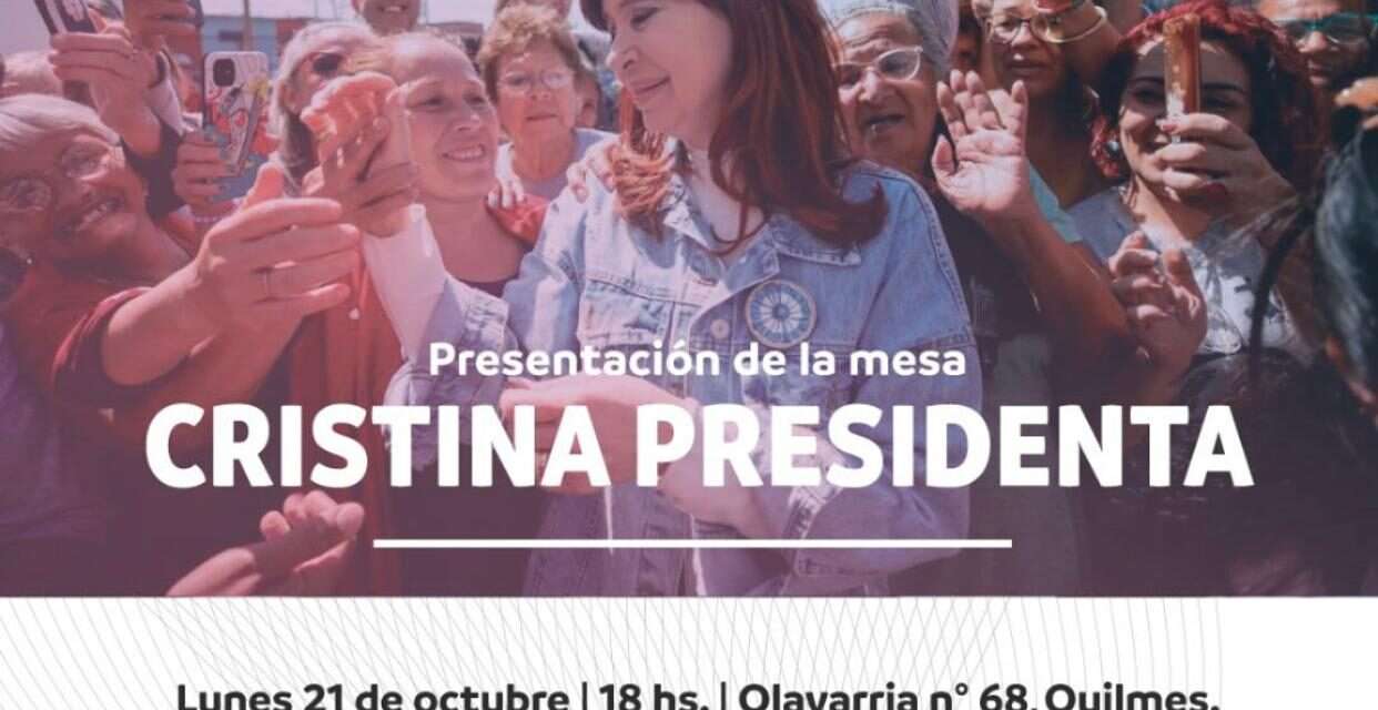 Este lunes, Mayra Mendoza lanza la mesa “Cristina Presidenta”