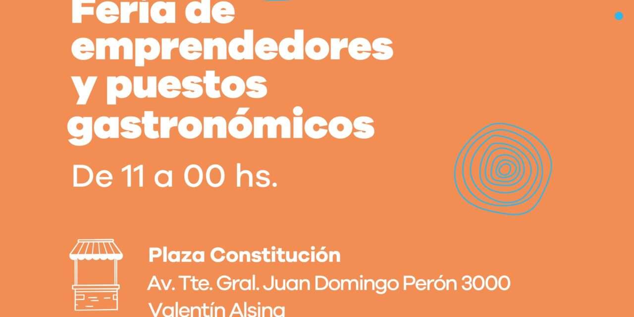 Llega durante 3 días la Feria de Artesanías, Emprendedores y Puestos Gastronómicos en Lanús