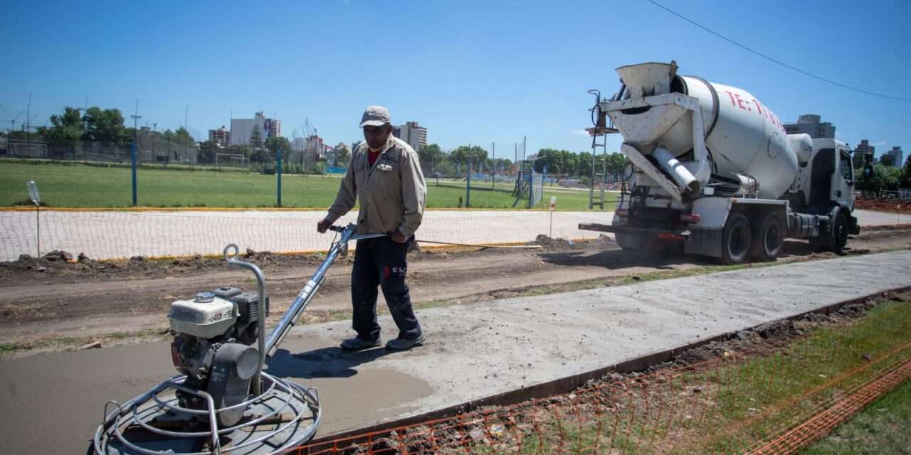 Lanús Gobierno avanza con la nueva senda aeróbica del Parque Central Las Colonias