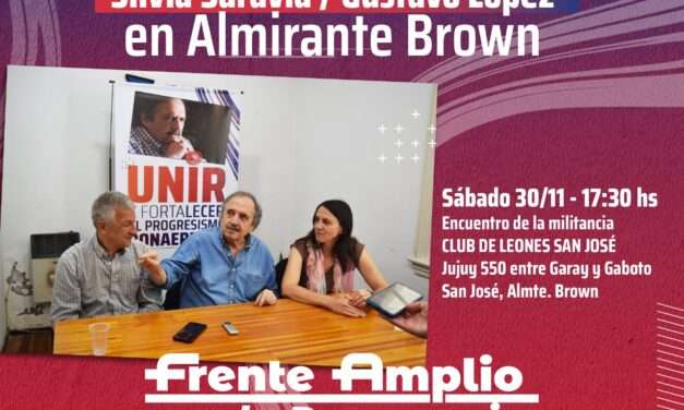 Ricardo Alfonsín presenta el 'Frente Amplio por la Democracia' en Almirante Brown