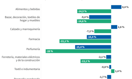 Las ventas minoristas pyme cayeron 1,7% interanual en noviembre