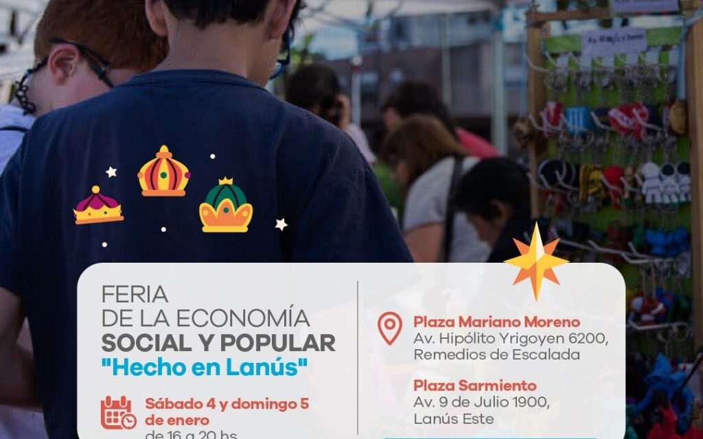 Se realizan en Lanús las dos primeras jornadas del año de la Feria de la Economía Social y Popular 'Hecho en Lanús'