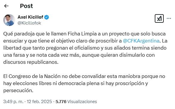 El guiño de Axel a CFK