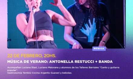 Organizado por la Municipalidad, este sábado 22 habrá un show de Antonella Restucci y su banda gratis en Bernal