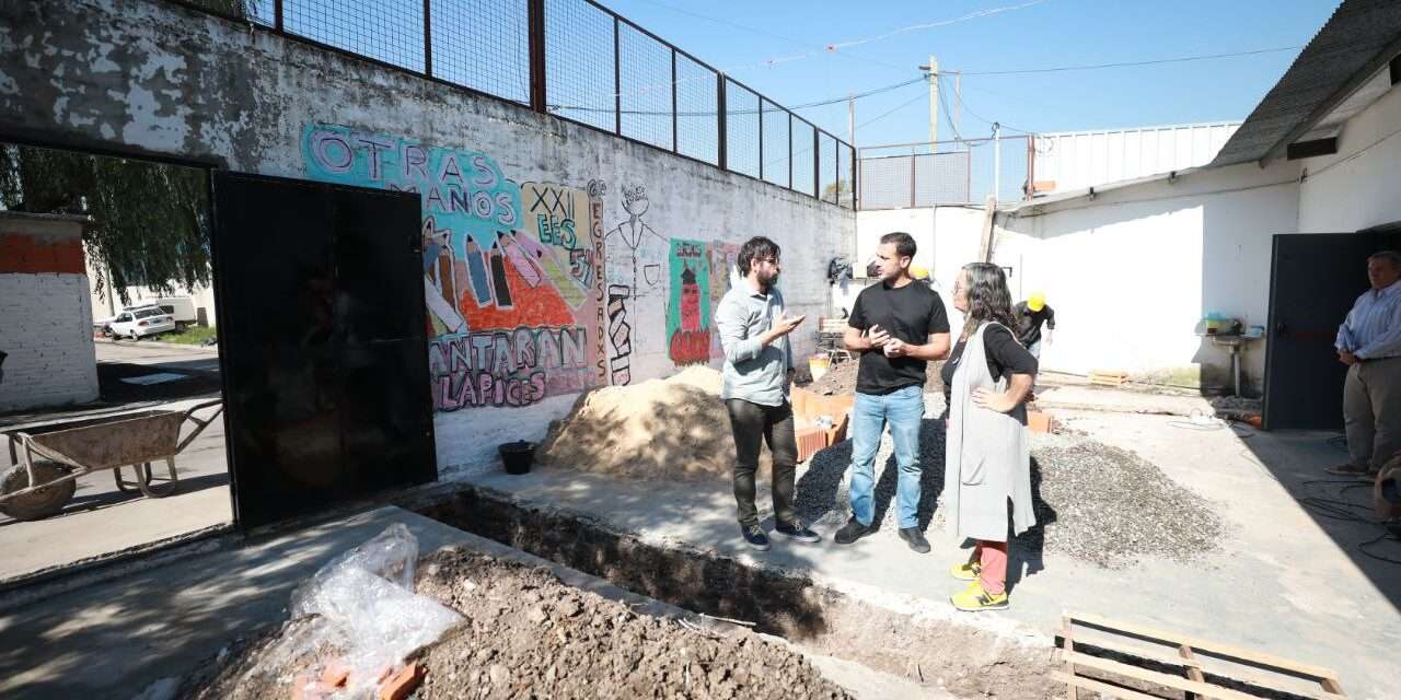 En Lanús, avanzan las obras en la Escuela Secundaria N° 54 de Monte Chingolo