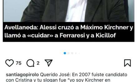 Avellaneda picante // Pirolo a Alessi: "Claramente lo que te molesta es el apellido Kirchner"