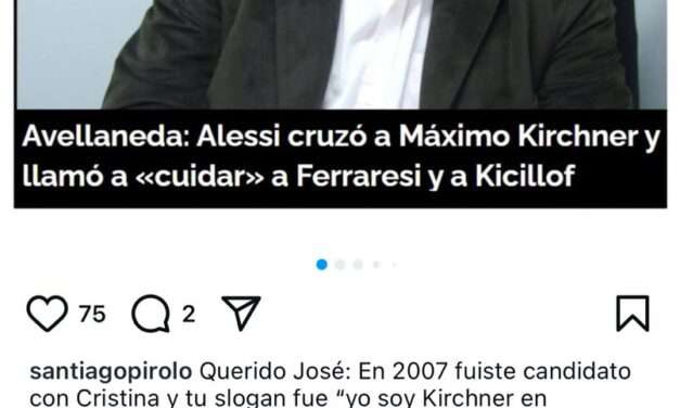 Avellaneda picante // Pirolo a Alessi: "Claramente lo que te molesta es el apellido Kirchner"