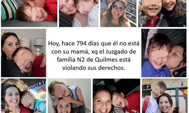 Madre de Berazategui lleva 794 días sin ver a su hijo y denuncia al poder judicial ante el temor de que lo saquen del país