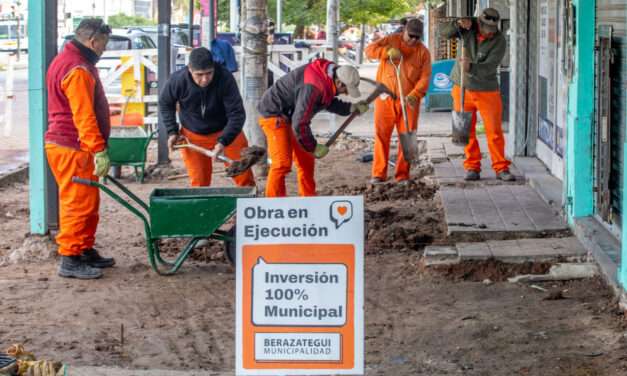 Sin obras de Nación, y con financiamiento 100% municipal, Berazategui renueva el espacio público