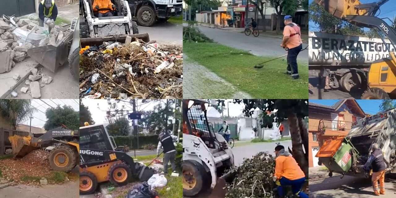 Operativos de limpieza en distintos barrios de Berazategui