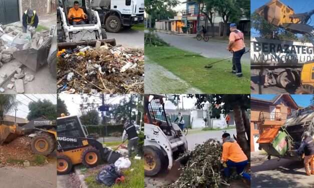Operativos de limpieza en distintos barrios de Berazategui