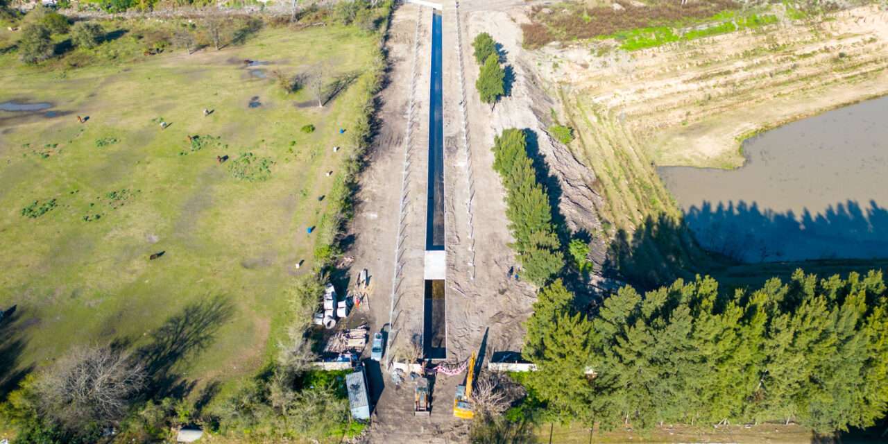 La importante obra pluvial de Hudson entró en la etapa final