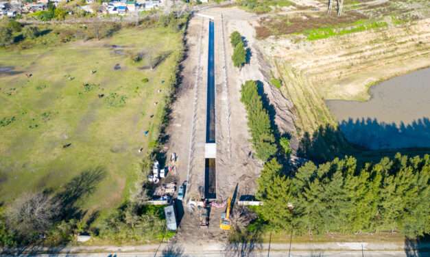 La importante obra pluvial de Hudson entró en la etapa final