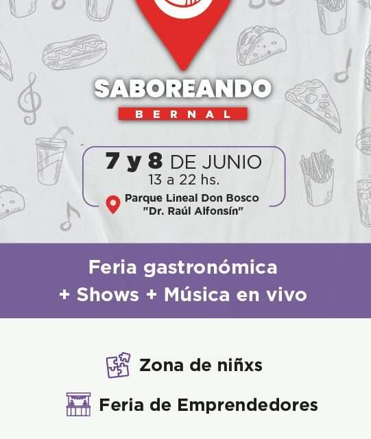 El sábado 7 y domingo 8, de 13 a 22, llega la Feria Saboreando al Parque Lineal de Don Bosco