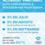 La Comuna acordó el aumento salarial para los trabajadores municipales de Lanús
