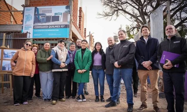 Construyen en Don Bosco la Comisaria 10ª del distrito; una obra que recorrió Mayra Mendoza y el ministro de seguridad bonaerense