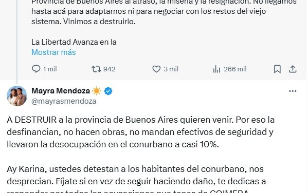 Mayra volvió a redoblar la apuesta y tildó a Karina Milei de "coimera"