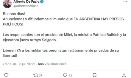 "Difundamos al mundo que en Argentina hay presos políticos"