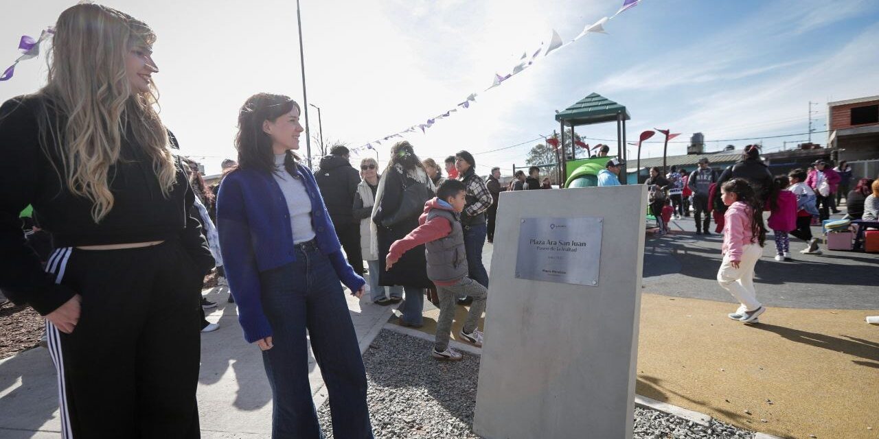 Ceci Soler recorrió obra del Paseo de la Lealtad en Quilmes Oeste