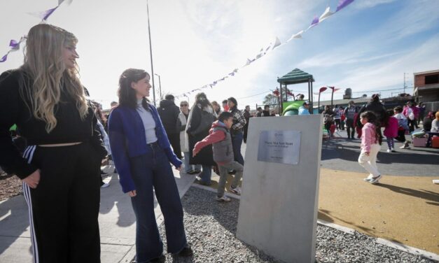 Ceci Soler recorrió obra del Paseo de la Lealtad en Quilmes Oeste
