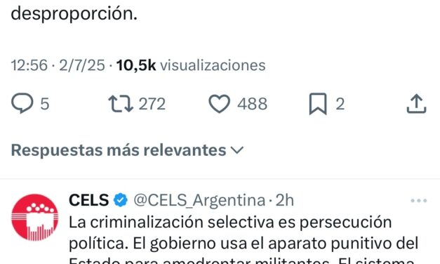 Preocupación del CELS por la desproporción de la justicia ante un escrache: "La criminalización selectiva es persecución política"