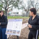 Mayra Mendoza en la obra de la Plaza Santo Domingo en Ezpeleta: "No vamos a aflojar ni un segundo"