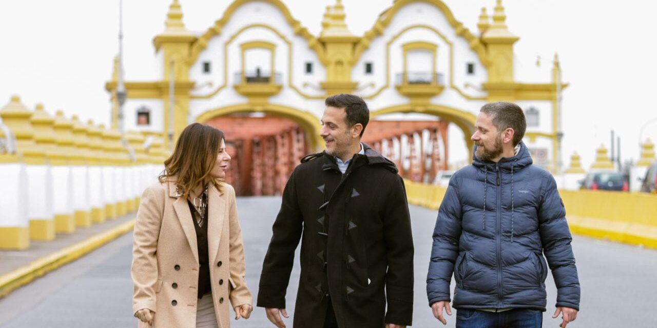 Julián Álvarez, Leandro Decuzzi y Florencia Saintout inauguraron la puesta en valor de una obra emblemática: El Acceso Puente Alsina 