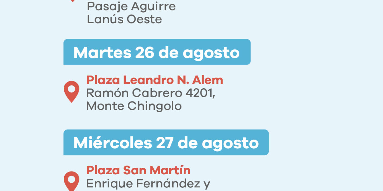 Plazas Saludables: Lanús Gobierno anunció cuáles serán los días, lugares y horarios