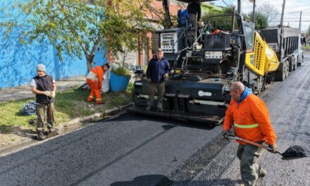 Lanús Gobierno inició obras de pavimentación en Monte Chingolo