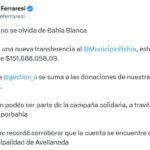 Avellaneda sigue ayudando a Bahía Blanca a meses de la trágica inundación