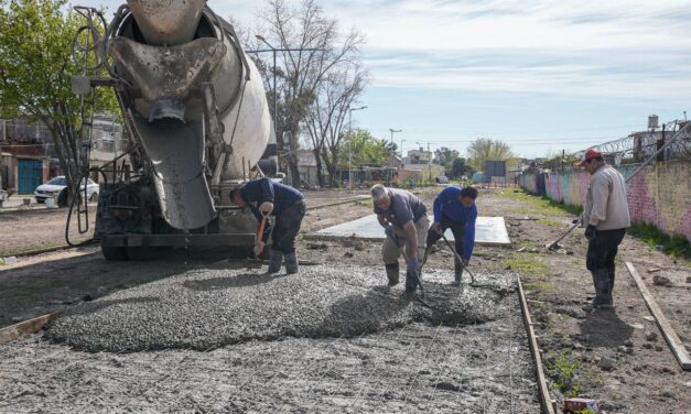 Lanús Gobierno avanza con la construcción del Parque Lineal del Oeste